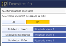 Illustration de l'écran du panneau de commande