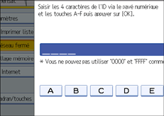 Illustration de l'écran du panneau de commande