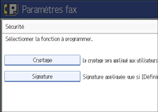 Illustration de l'écran du panneau de commande