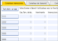 Illustration de l'écran du panneau de commande