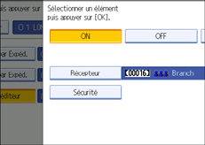 Illustration de l'écran du panneau de commande