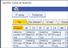 Illustration de l'écran du panneau de commande