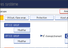 Illustration de l'écran du panneau de commande