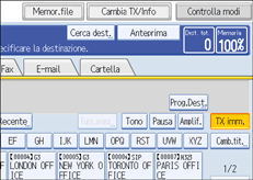 Figura relativa alla schermata del pannello operativo