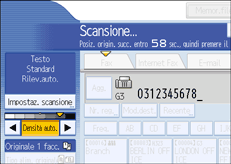 Figura relativa alla schermata del pannello operativo