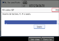 Figura relativa alla schermata del pannello operativo