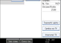 Figura relativa alla schermata del pannello operativo