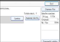 Figura relativa alla schermata del pannello operativo