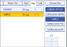 Figura relativa alla schermata del pannello operativo