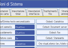 Illustrazione schermata pannello di controllo