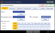 Illustrazione schermata pannello di controllo