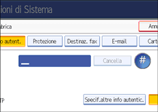 Illustrazione schermata pannello di controllo