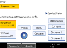 Schermafbeelding bedieningspaneel