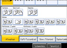 Schermafbeelding bedieningspaneel
