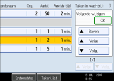 Schermafbeelding bedieningspaneel