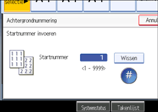 Schermafbeelding bedieningspaneel