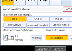 Schermafbeelding bedieningspaneel
