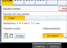 Schermafbeelding bedieningspaneel