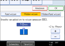 Schermafbeelding bedieningspaneel
