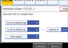 Schermafbeelding bedieningspaneel