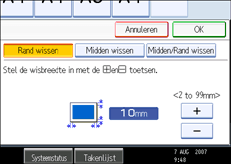 Schermafbeelding bedieningspaneel