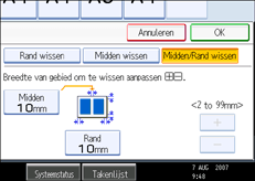 Schermafbeelding bedieningspaneel