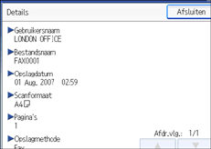 Schermafbeelding bedieningspaneel
