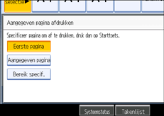 Schermafbeelding bedieningspaneel
