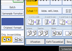 Schermafbeelding bedieningspaneel