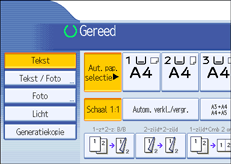 Schermafbeelding bedieningspaneel