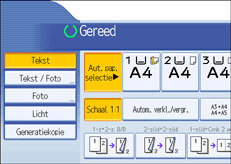 Schermafbeelding bedieningspaneel