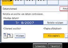 Schermafbeelding bedieningspaneel