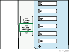 Illustratie van indicatielampje Ontv. berichten