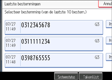 Schermafbeelding Bedieningspaneel