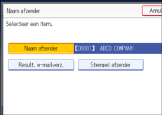 Schermafbeelding Bedieningspaneel