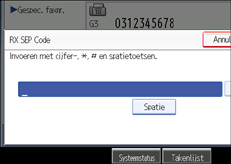 Schermafbeelding Bedieningspaneel