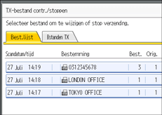 Schermafbeelding Bedieningspaneel