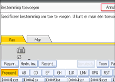 Schermafbeelding Bedieningspaneel