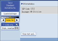 Schermafbeelding Bedieningspaneel