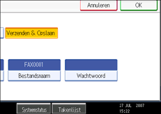 Schermafbeelding Bedieningspaneel