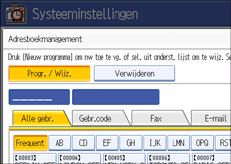 Schermafbeelding Bedieningspaneel