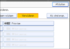 Schermafbeelding Bedieningspaneel