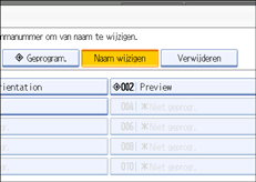 Schermafbeelding Bedieningspaneel