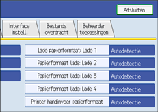 Schermafbeelding Bedieningspaneel