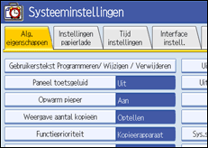 Schermafbeelding Bedieningspaneel
