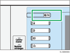 Illustratie van de toets Gebruikersinstellingen/Teller