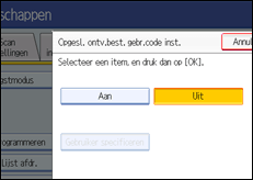 Schermafbeelding Bedieningspaneel