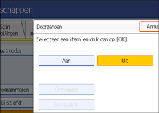 Schermafbeelding Bedieningspaneel