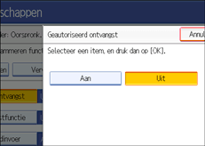 Schermafbeelding Bedieningspaneel