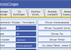 Schermafbeelding Bedieningspaneel